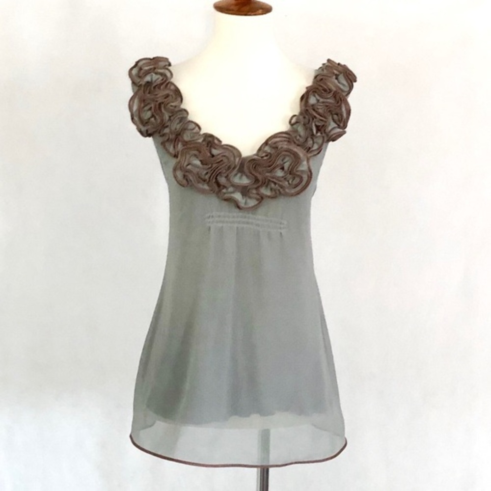 Anthropologie Baraschi In The Wings Rosette Top - Picture 3 of 11
